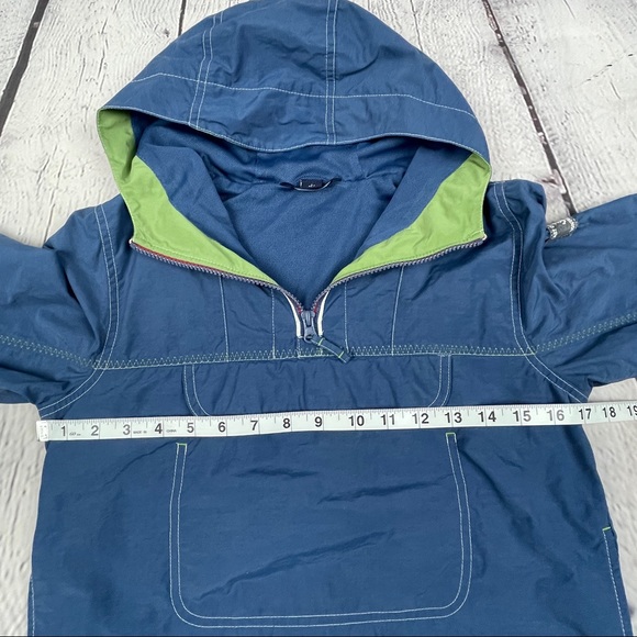 LANDS' END boys hooded zipper pullover windbreaker jacket pockets, sz L or 6X-7 - Picture 12 of 14